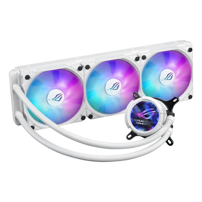 ASUS ROG Strix LC III 360 ARGB LCD CPU Liquid Cooling, 360mm Radiator, 3x ROG STRIX AF-12S ARGB 120mm Fans White ASUS ROG Strix LC III 360 ARGB LCD CPU Liquid Cooling, 360mm Radiator, 3x ROG STRIX AF-12S ARGB 120mm Fans White